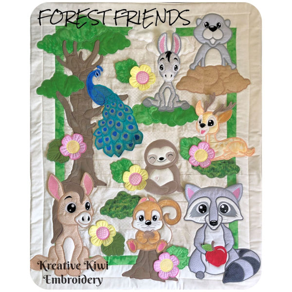 Forest Friends Quilt by Kreative Kiwi - 600