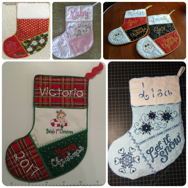 Christmas Stockings made In the hoop