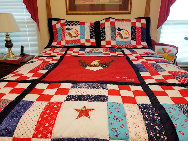 Large USA Eagle Quilt by Teresa