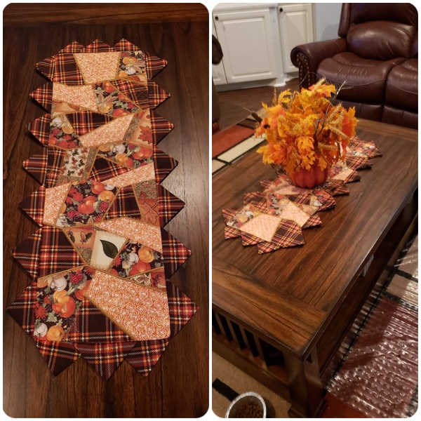 Crazy Patch Table runner by Mozelle