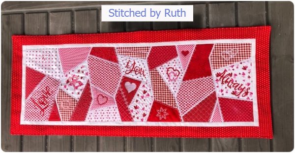 Valentines Table Runner by Ruth