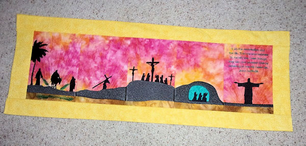 Resurrection Table Runner Embroidey Design by Sandy