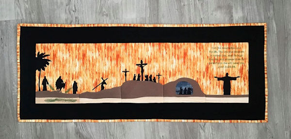 Resurrection Table Runner Embroidey Design by Darina