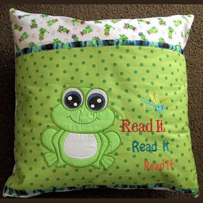 Cute Frog Reading Pllow