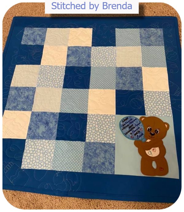 Announcement Ted Quilt by Brenda