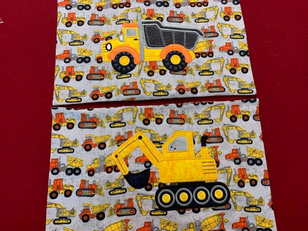 Applique Truck Pillowcases by Mary