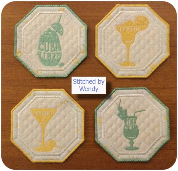 Cocktail Coasters by Gill