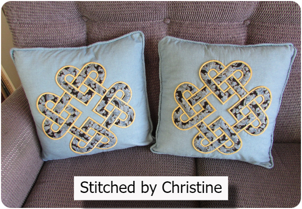 Entwined Hearts Cushion by Christine