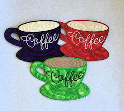 Free In the hoop Coffee Cup Coaster