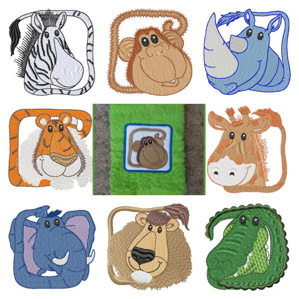Free Machine Embroidery Zoo Animals