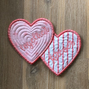 Free Double Heart Coaster Front
