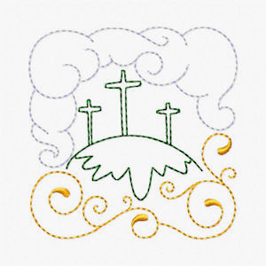Free Easter Redwork Embroidery Design 01