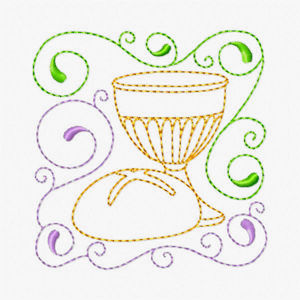 Free Easter Redwork Embroidery Design 05