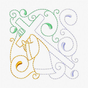 Free Easter Redwork Embroidery Design 06