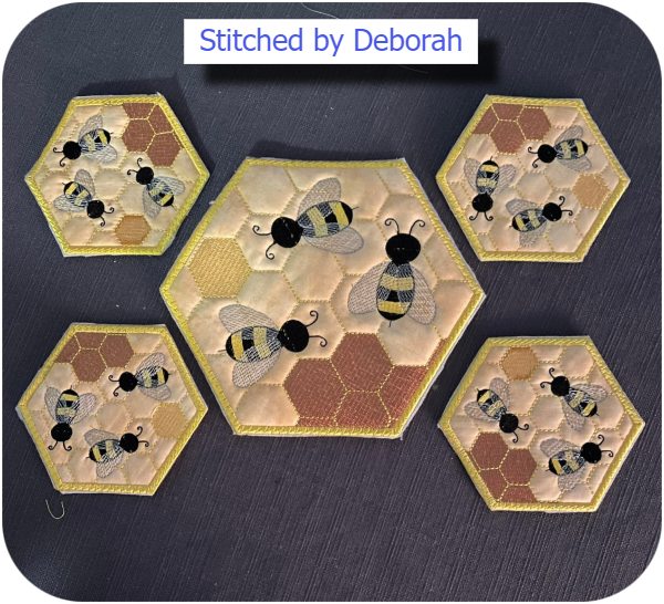 Free Honey Bee Coaster by Deborah