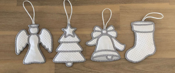 Free In the hoop Christmas Ornaments by Kreative Kiwi	 