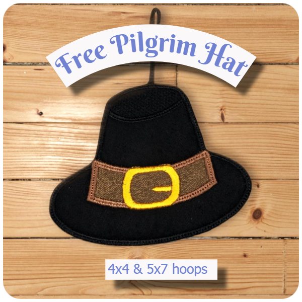 Free In the hoop Pilgrim Hat by Cotton I Sew - 600b