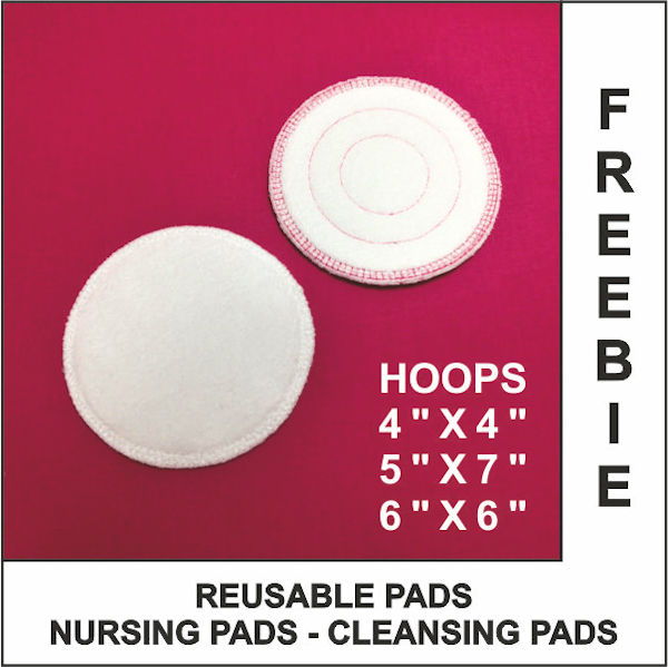 Free In the hoop Reuseable Pads - 600