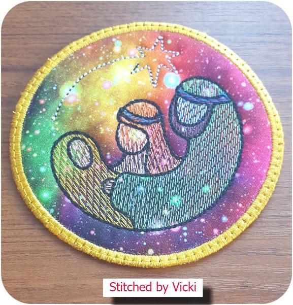 Free Nativity Coaster by Vicki