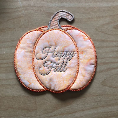 Free Pumpkin Coaster-Happy Fall Front