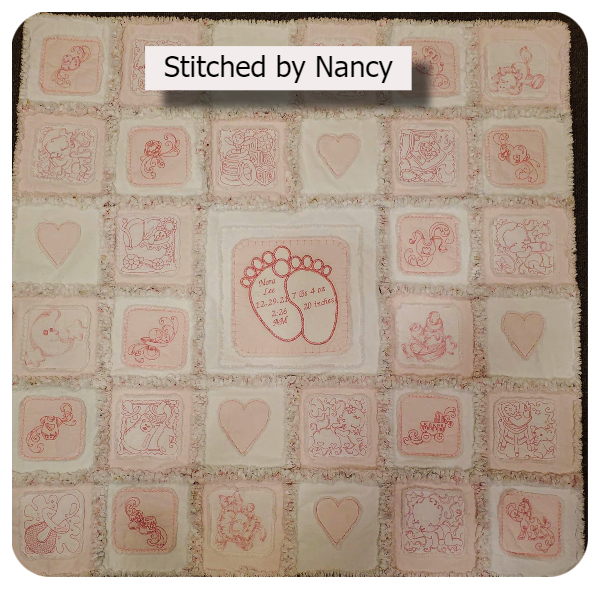 Free Raggy Quilt by Nancy