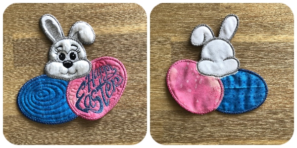 Front and Back of Peeking Bunny