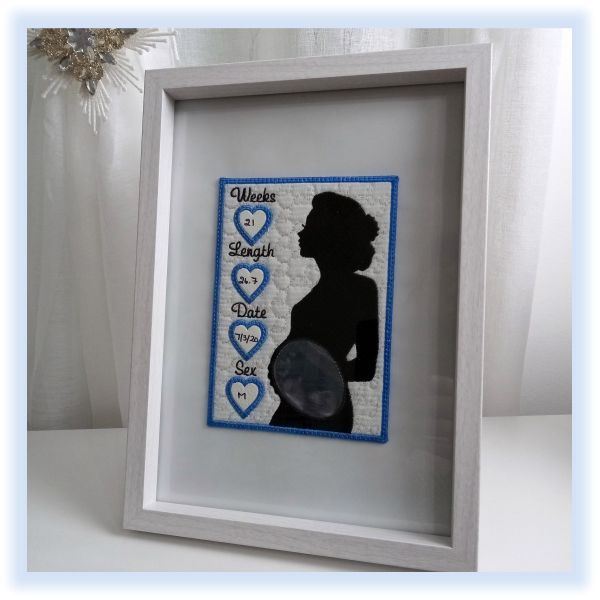 In the hoop Baby Scan Photo Frame by Kays Cutz