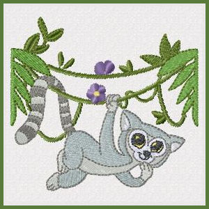 Free Lemur Machine Embroidery Design