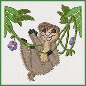 Free Sloth Machine Embroidery Design