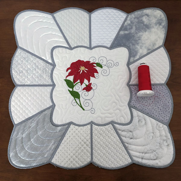 Large Square Scallop Placemat In the hoop