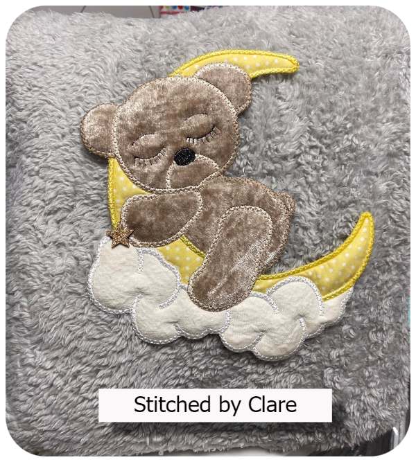 Large Teddy in Moon by Claire
