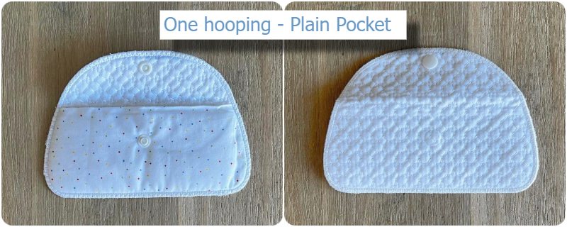 One hooping plain pocket in the hoop glass case with flap by Kreative Kiwi