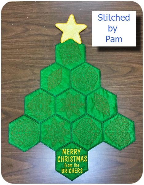 Patchwork Christmas Tree by Pam