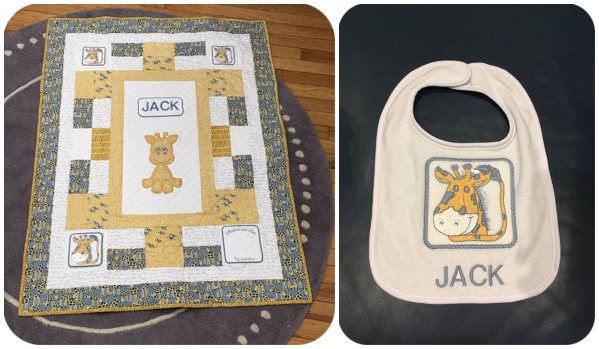 Quilt and Bib by Annemarie