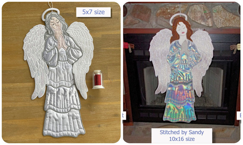 Size comparison Large Applique Angel