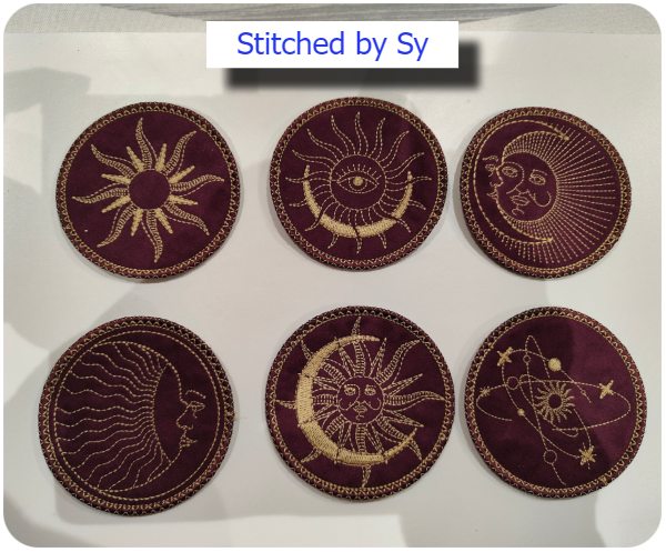Sun and Moon Coasters by Sy