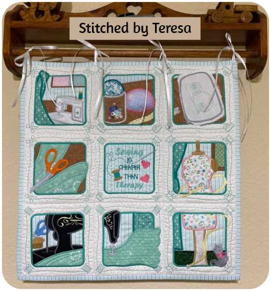 Teresa - Sewing is Therapy Wall Hanging