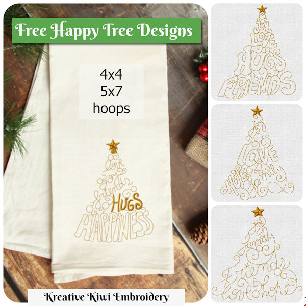 Free Happy Tree Embroidery Designs by Kreative kiwi -600