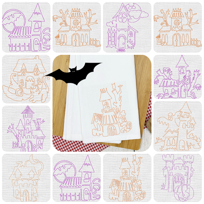10 Free Haunted House embroidery designs by Kreative Kiwi - 800