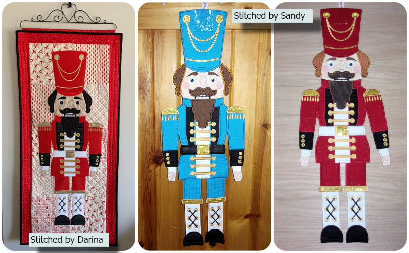 Large Applique Nutcracker samples by Darina and Sandy