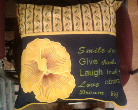Pansy Reading Pillow