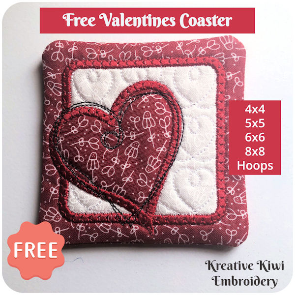 Free Valentines Day Coaster by Kreative Kiwi - l600