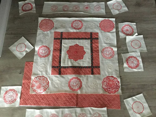 Coral Quilt in construction