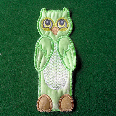 In the hoop Owl Bookmark